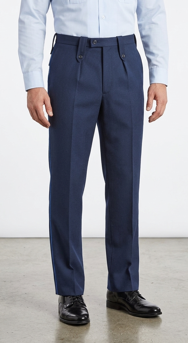 pantalon cérémonie été police municipale bleu avec liseré gitane