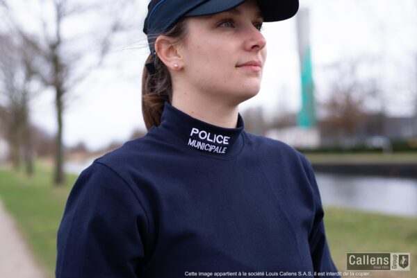 Sous pull avec broderie Police Municipale