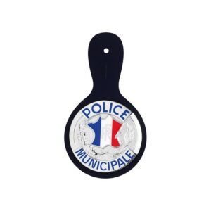 Insigne pour poitrine cuir Police Municipale