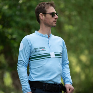 Polo ML col Mao Garde champêtre Police rurale