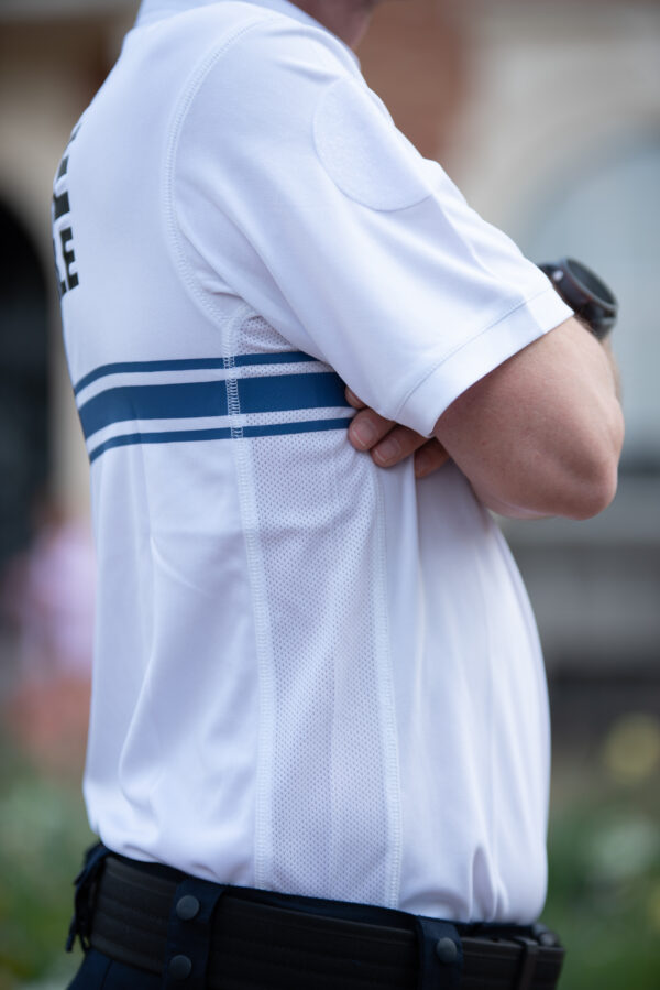 Polo col mao Blanc Police Municipale – Image 5