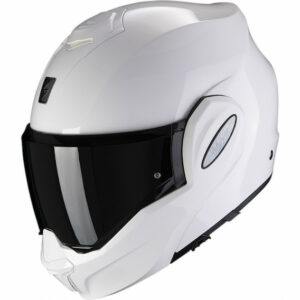 Casque Moto SCORPION EXO-TECH EVO Solid Blanc | Modulable 22.06