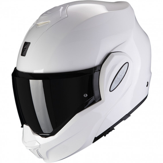 Casque Moto SCORPION EXO-TECH EVO Solid Blanc | Modulable 22.06